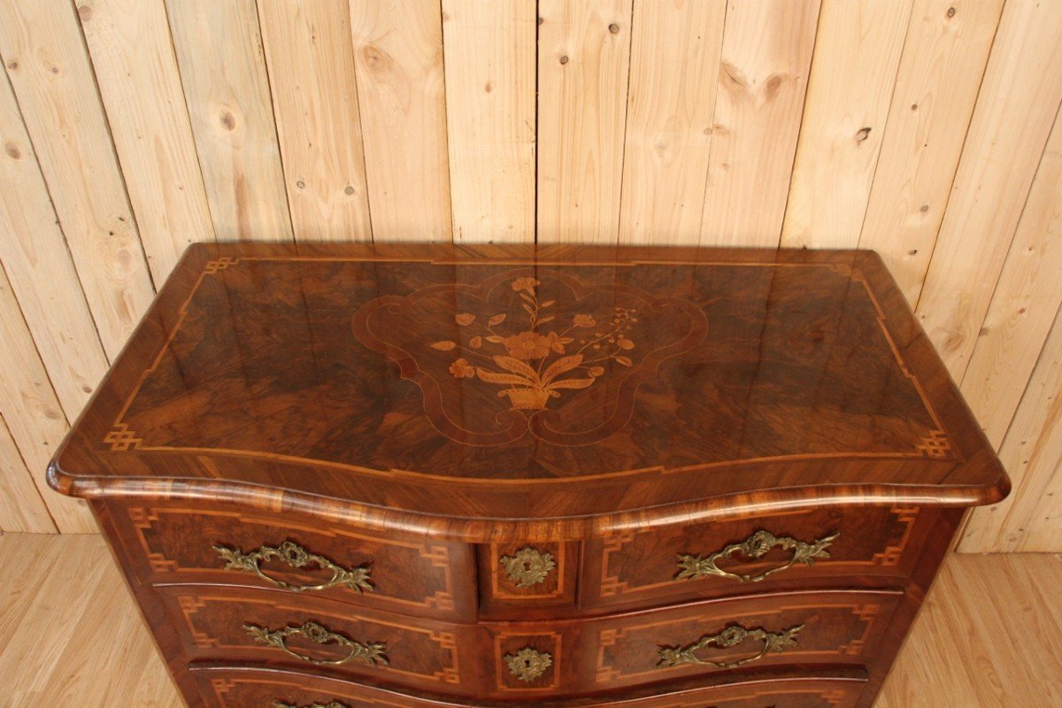 Commode En Marqueterie XVIIIeme Louis XIV-photo-4