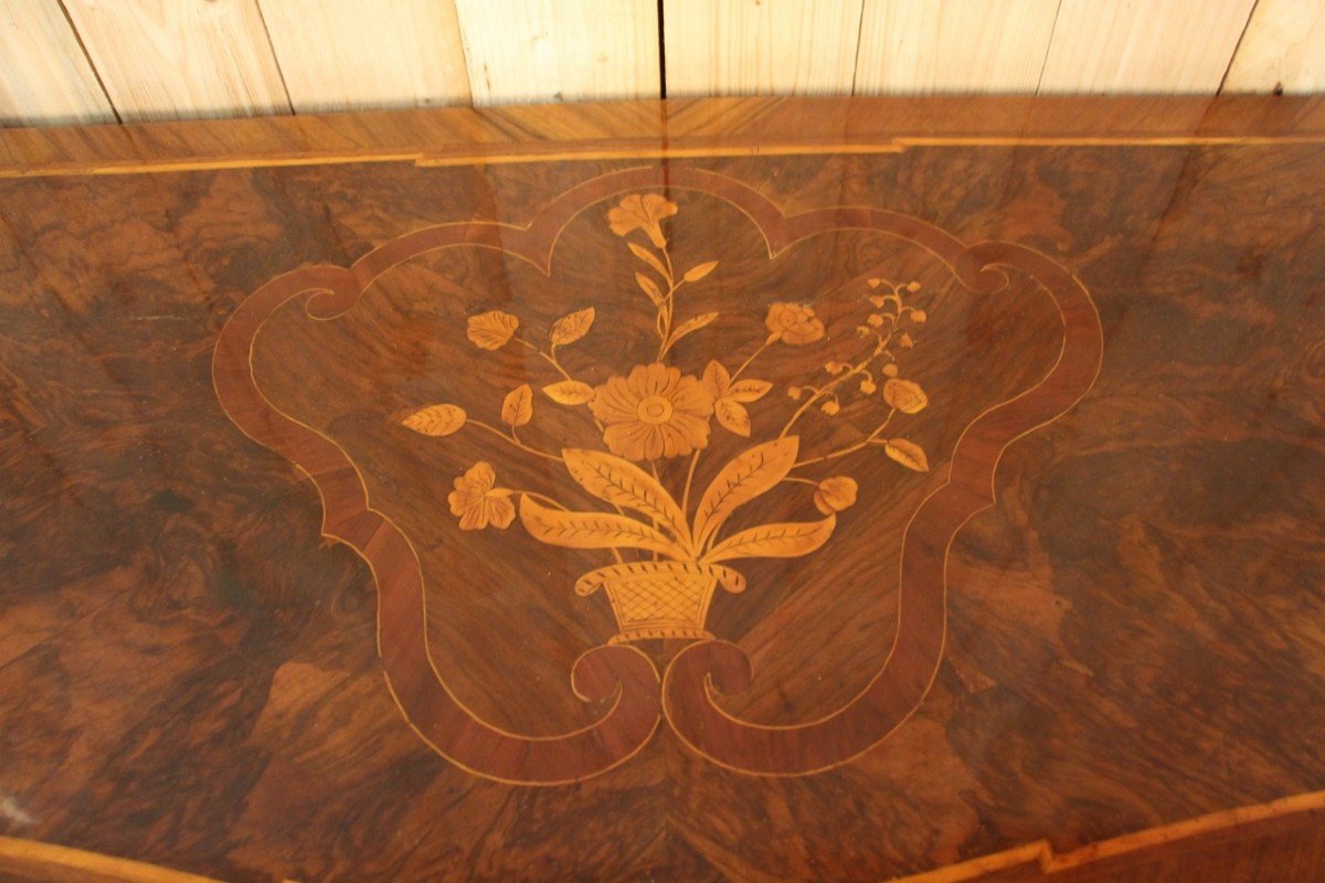 Commode In Marquetry XVIIIth Louis XIV-photo-1