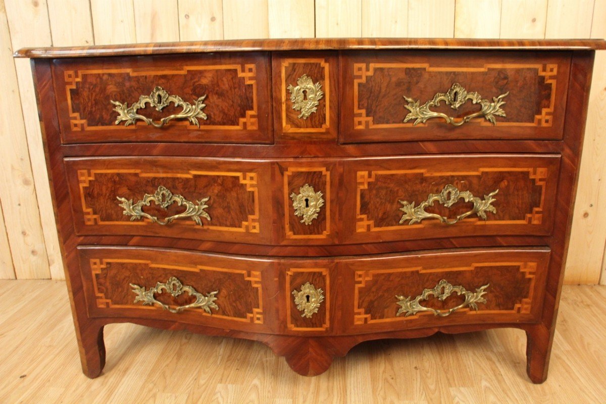 Commode En Marqueterie XVIIIeme Louis XIV-photo-4