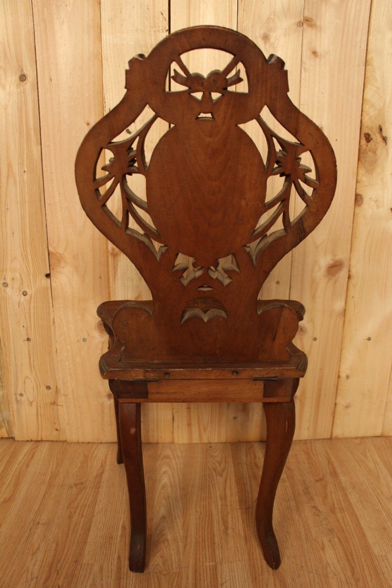 Black Forest Chair, German Or Swiss Work XIXth-photo-2