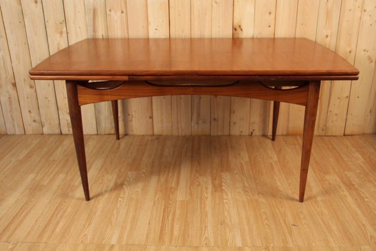 Scandinavian Extending Table In Teak Attributed To Arne Vodder-photo-2