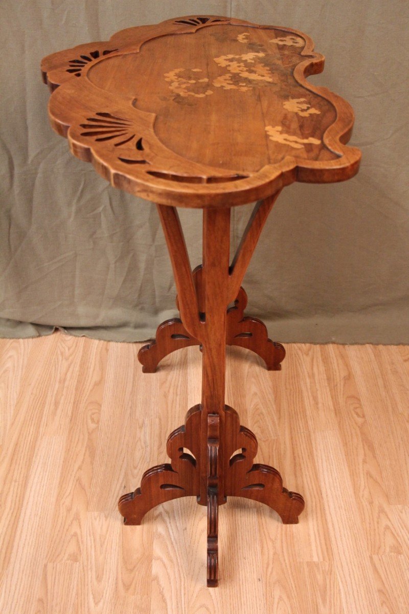 Pedestal Table Aux Ombelles By émile Gallé-photo-4