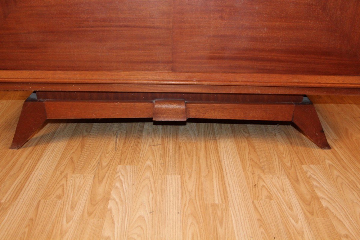Art Deco Sideboard In Mahogany Black Marble Top-photo-1