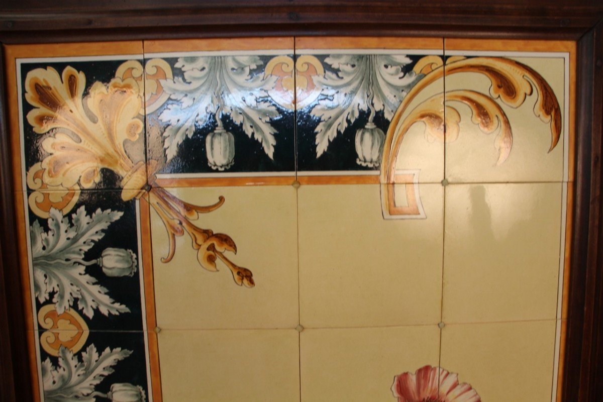 Large Decorative Ceramic Panel By Emile Balon Blois 192 Cm Height-photo-3