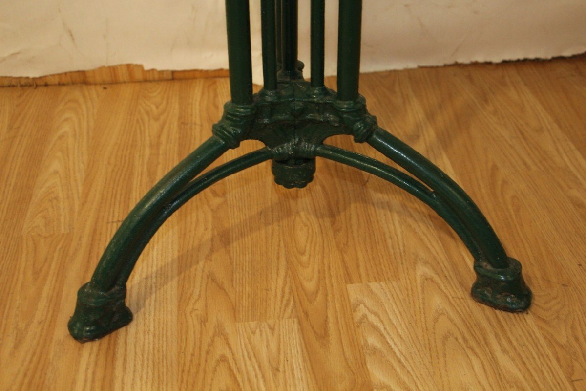 Early 20th Century Bistro Table, Brass Top-photo-1