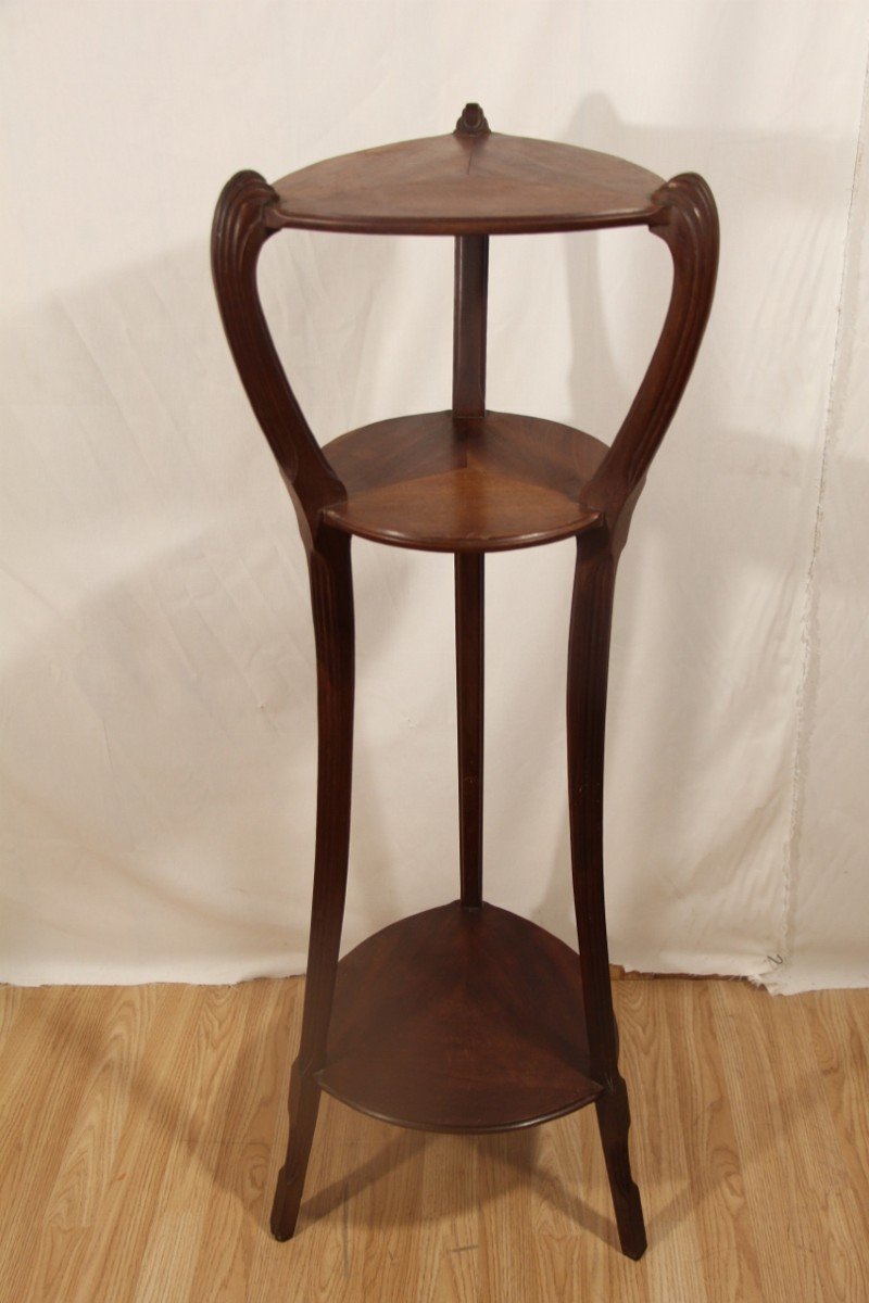 Art Nouveau Seal In Mahogany Attributed To Majorelle-photo-2