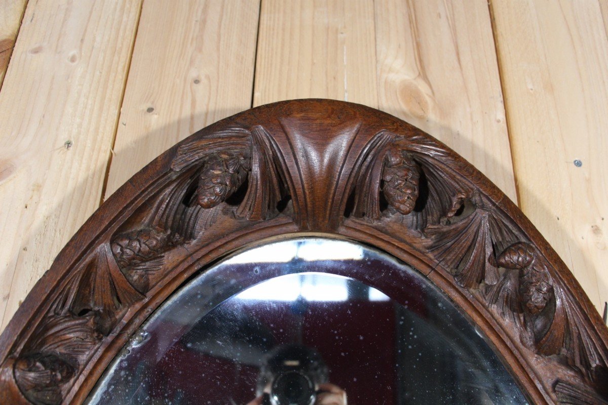 Art Nouveau Oval Mirror Attributed To Majorelle -photo-3