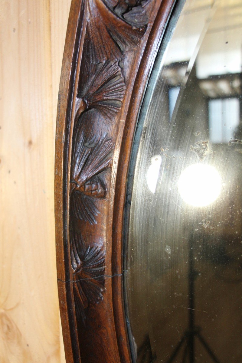 Art Nouveau Oval Mirror Attributed To Majorelle -photo-2