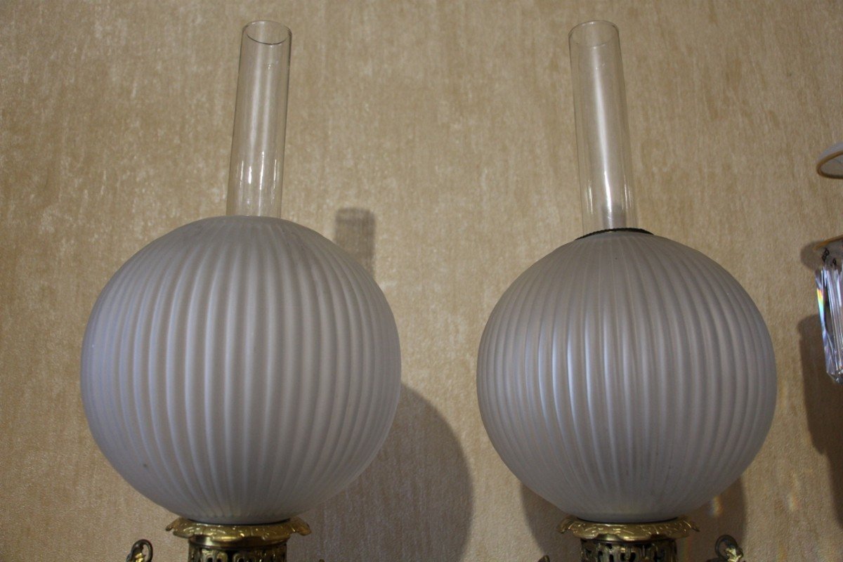 Pair Of Chinese Cloisonné Vases, Mounted As A Kerosene Lamp From Maison Marnyhac-photo-4