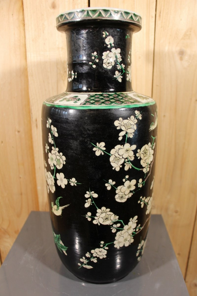 Vase En Porcelaine Chinoise XIXeme Famille Verte-photo-3