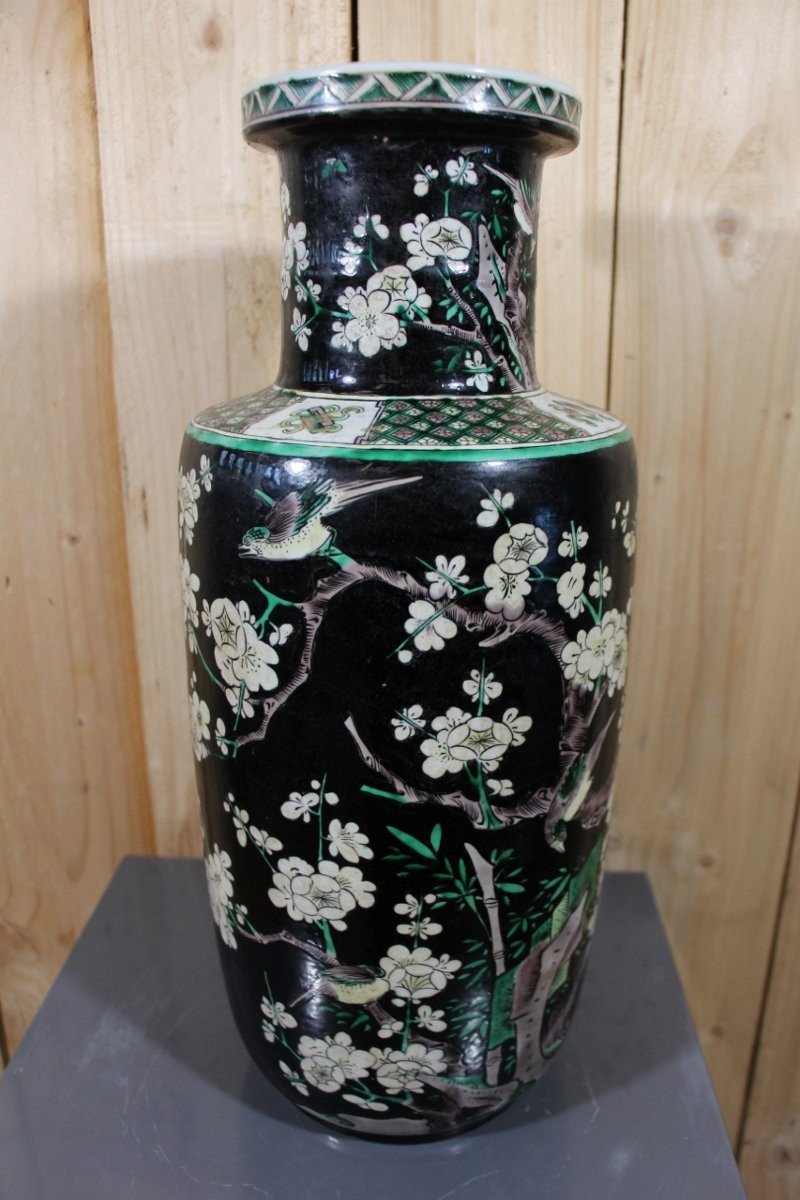 Vase En Porcelaine Chinoise XIXeme Famille Verte-photo-4