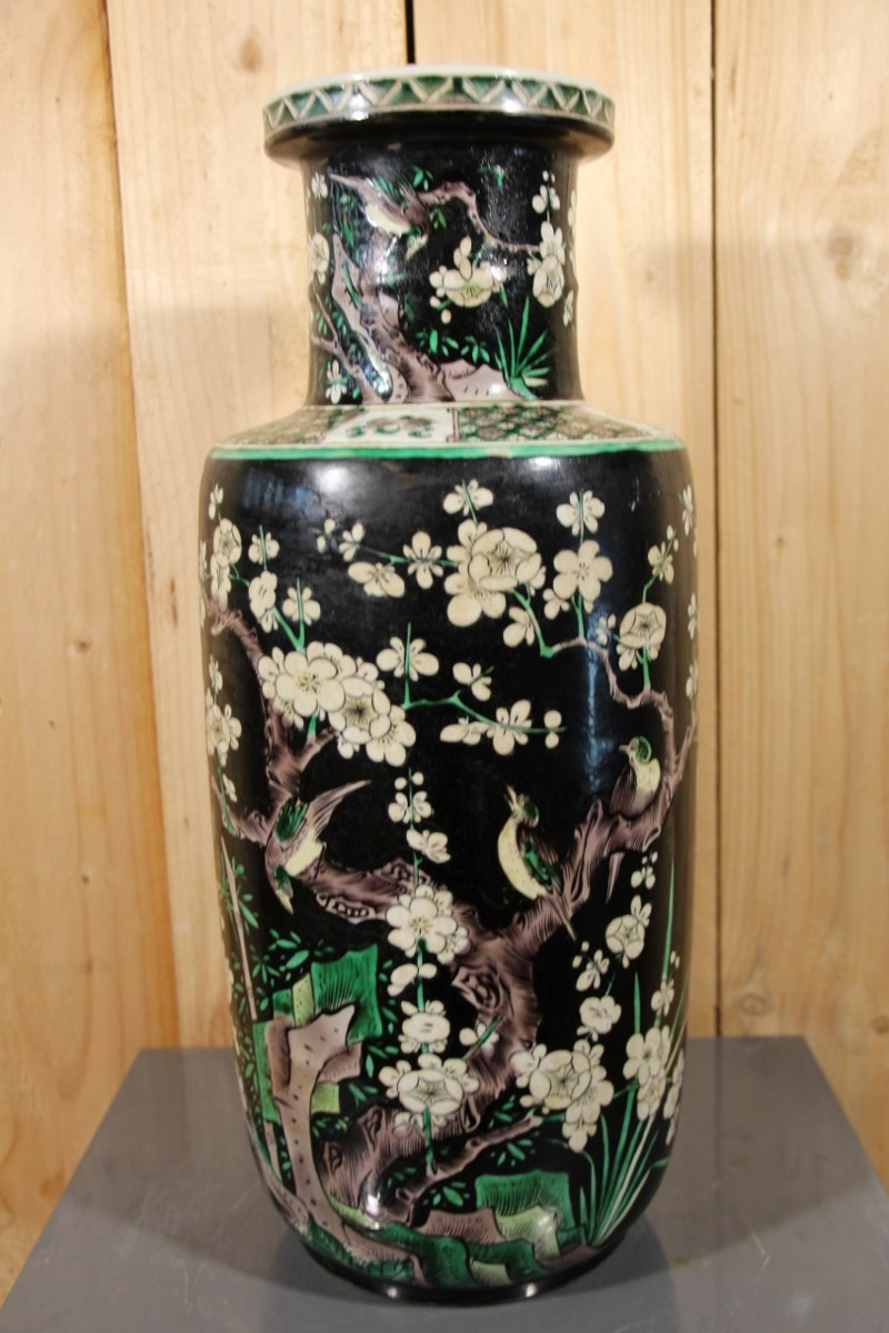 Vase En Porcelaine Chinoise XIXeme Famille Verte