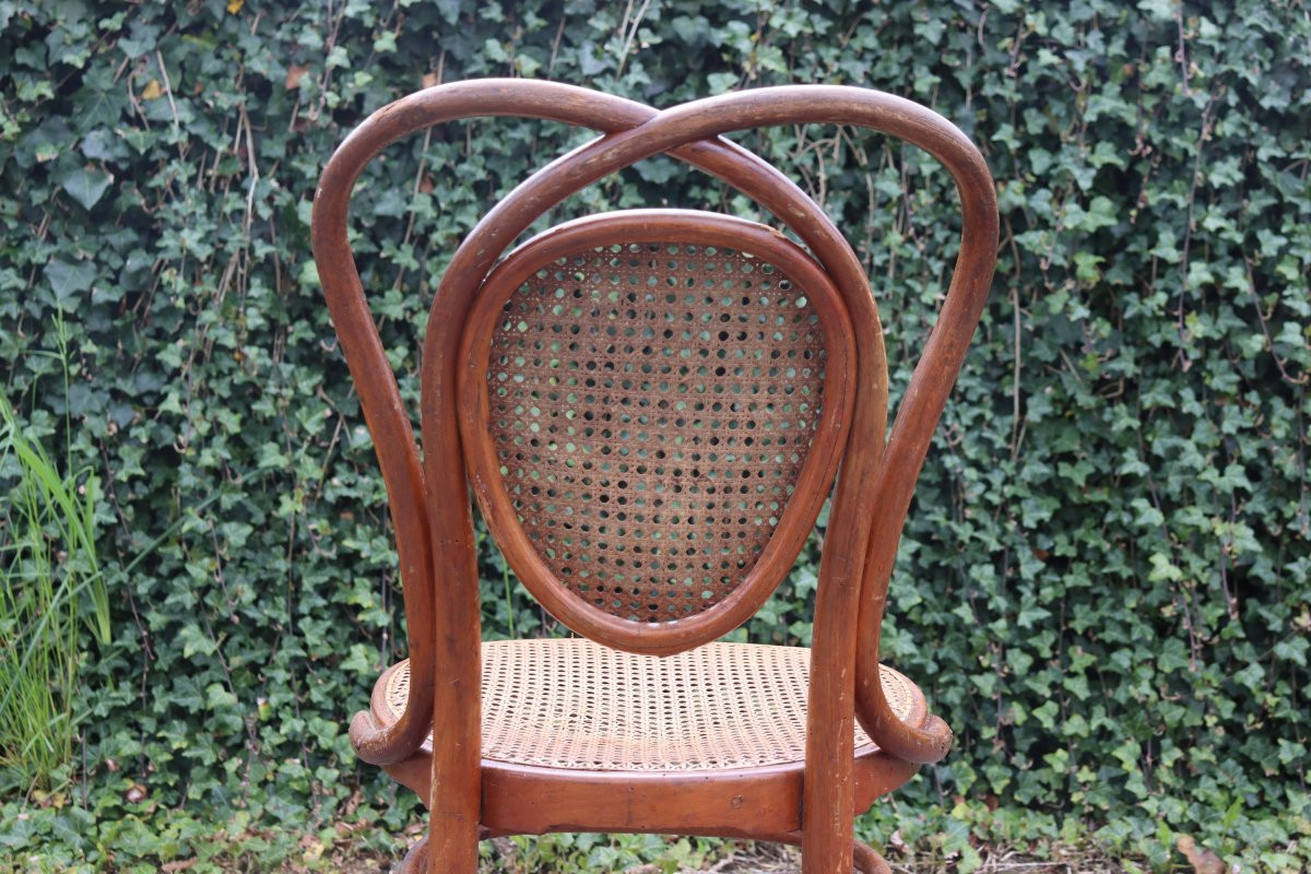 Pair Of Kohn Model 33 Bentwood Chairs -photo-2