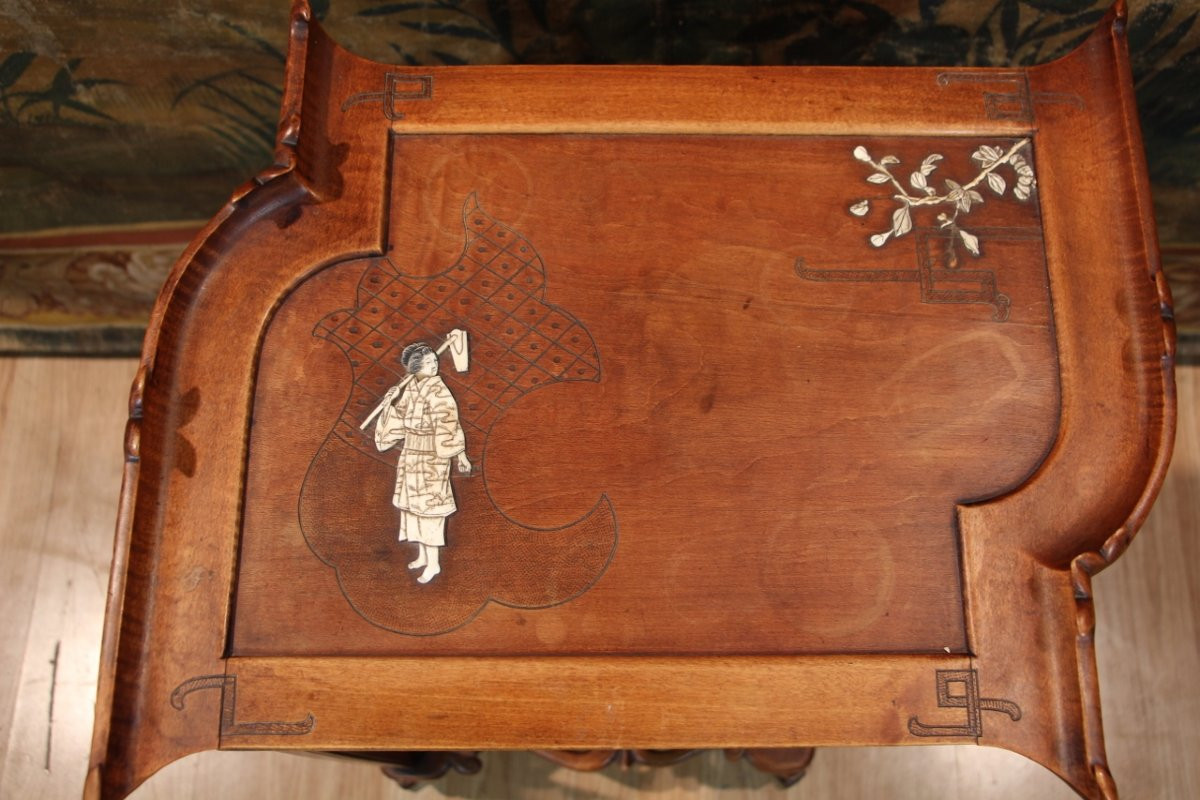 Table d'Appoint, Travailleuse Japonisant Dans Le Style De Viardot-photo-3