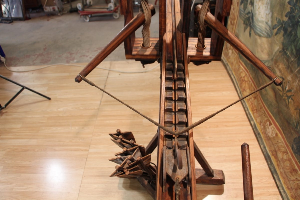 Baliste En Bois A Crémaillère Avec Ses Flèches -photo-6