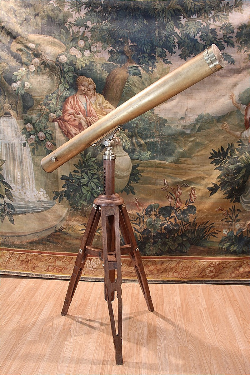 Imposing 19th Century Telescope On Stand