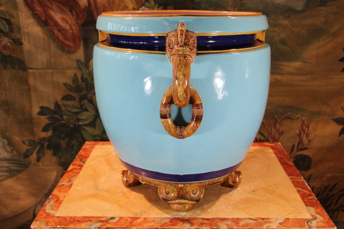 Large Minton Pot Cover 19th Century-photo-2