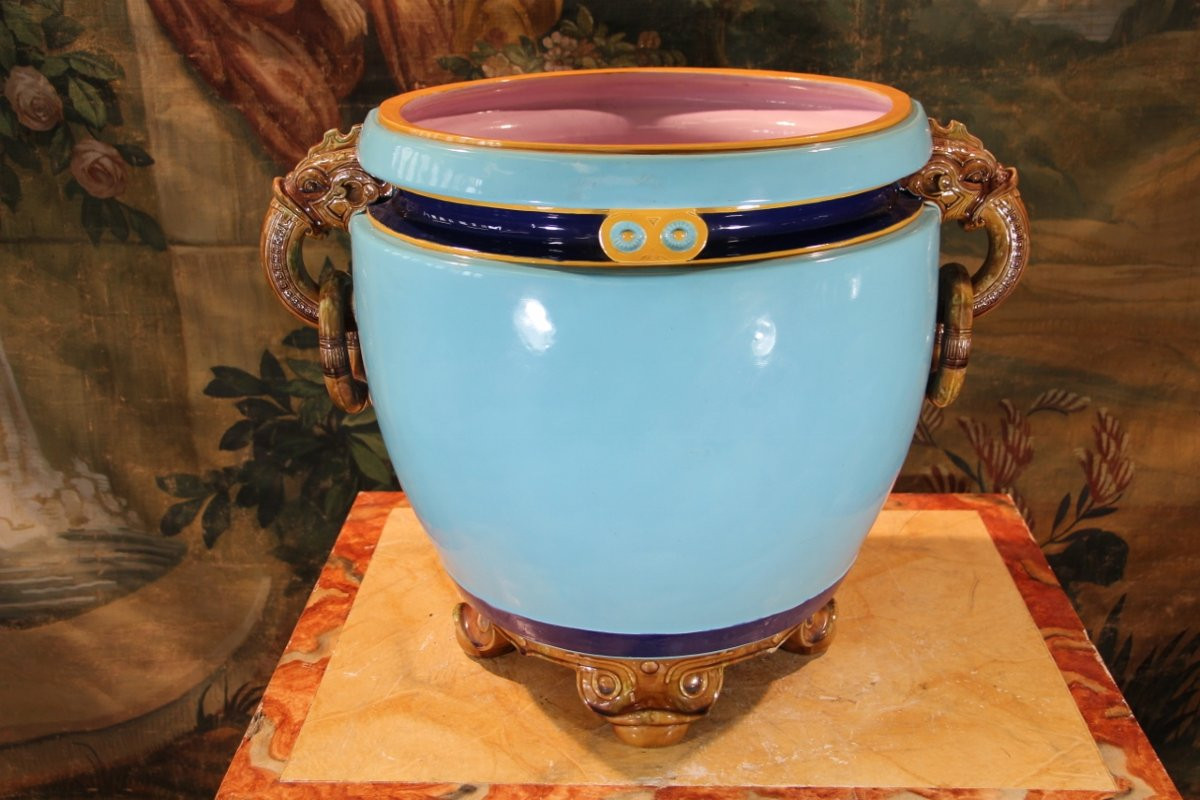 Large Minton Pot Cover 19th Century-photo-3