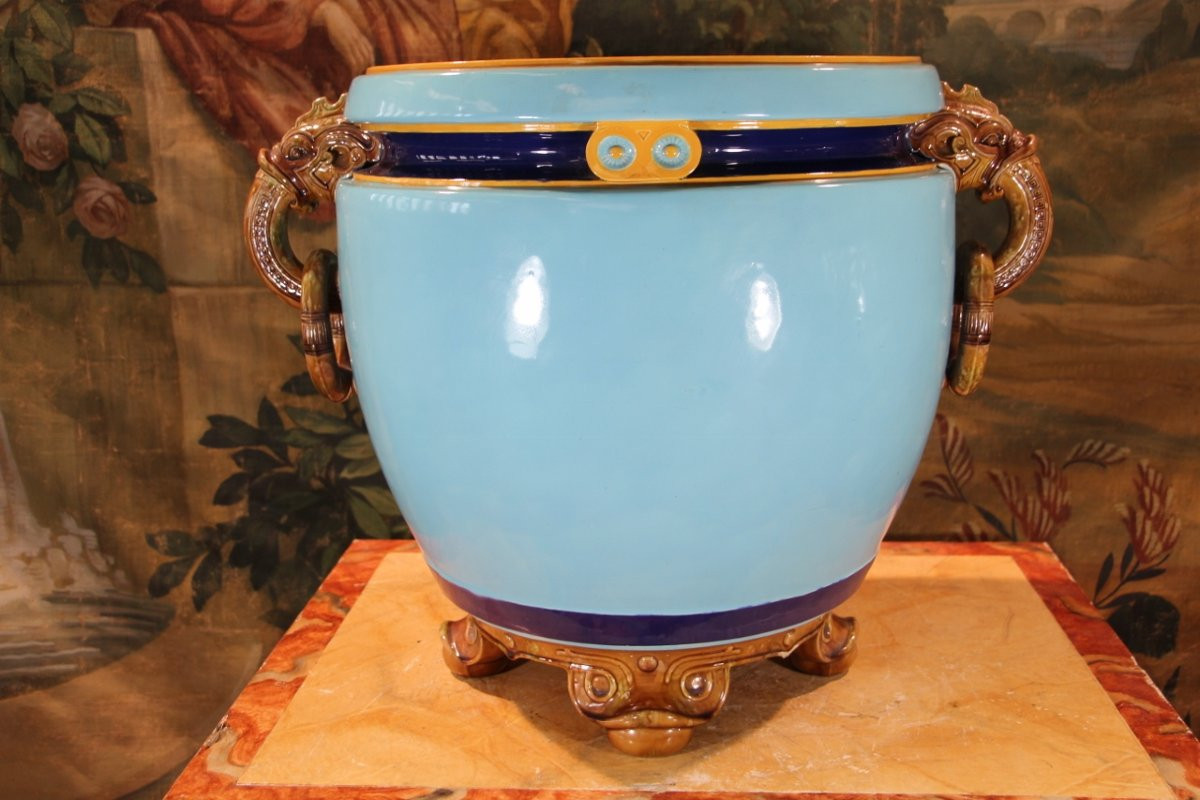Large Minton Pot Cover 19th Century-photo-4