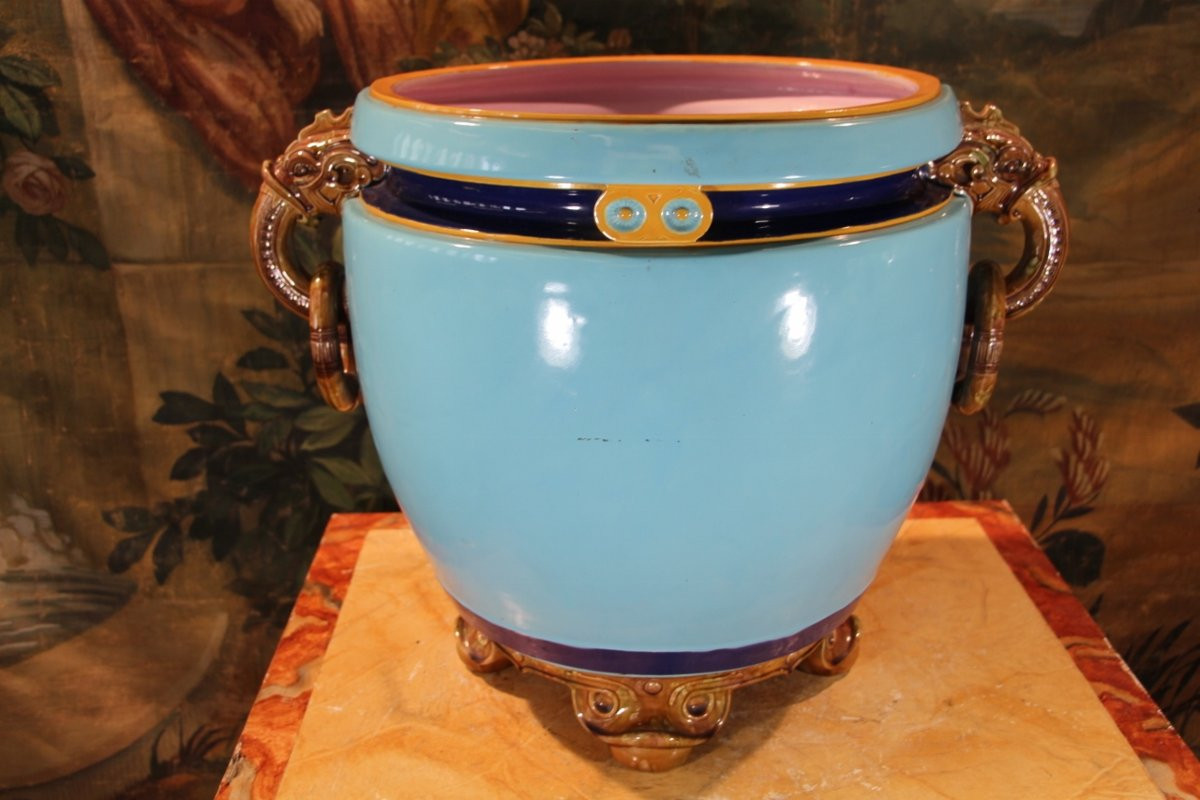 Large Minton Pot Cover 19th Century-photo-1
