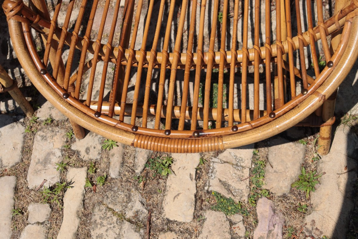 Paire de fauteuils en rotin de Audoux-Minnet-photo-4