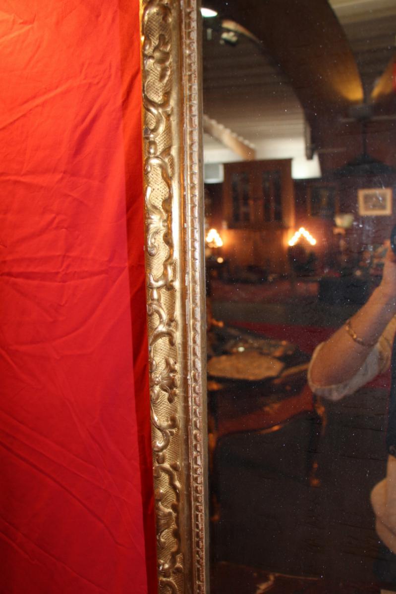 Wooden Mirror Regency Period Doré-photo-4