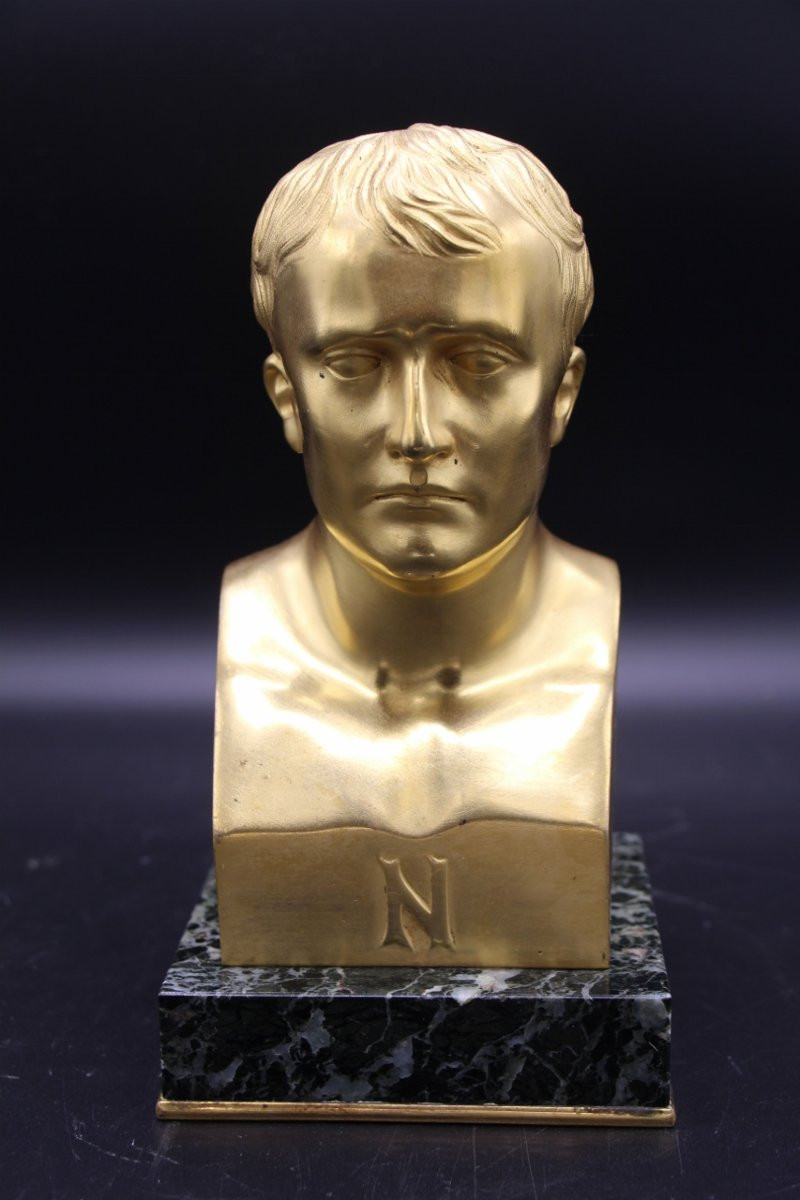 buste en bronze doré de Napoléon  XIXème signé Canova-photo-2