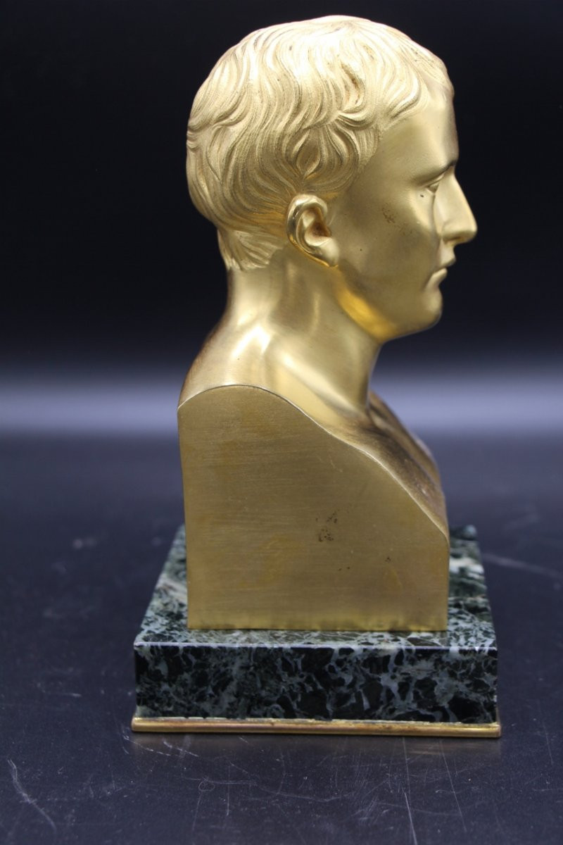 buste en bronze doré de Napoléon  XIXème signé Canova-photo-3