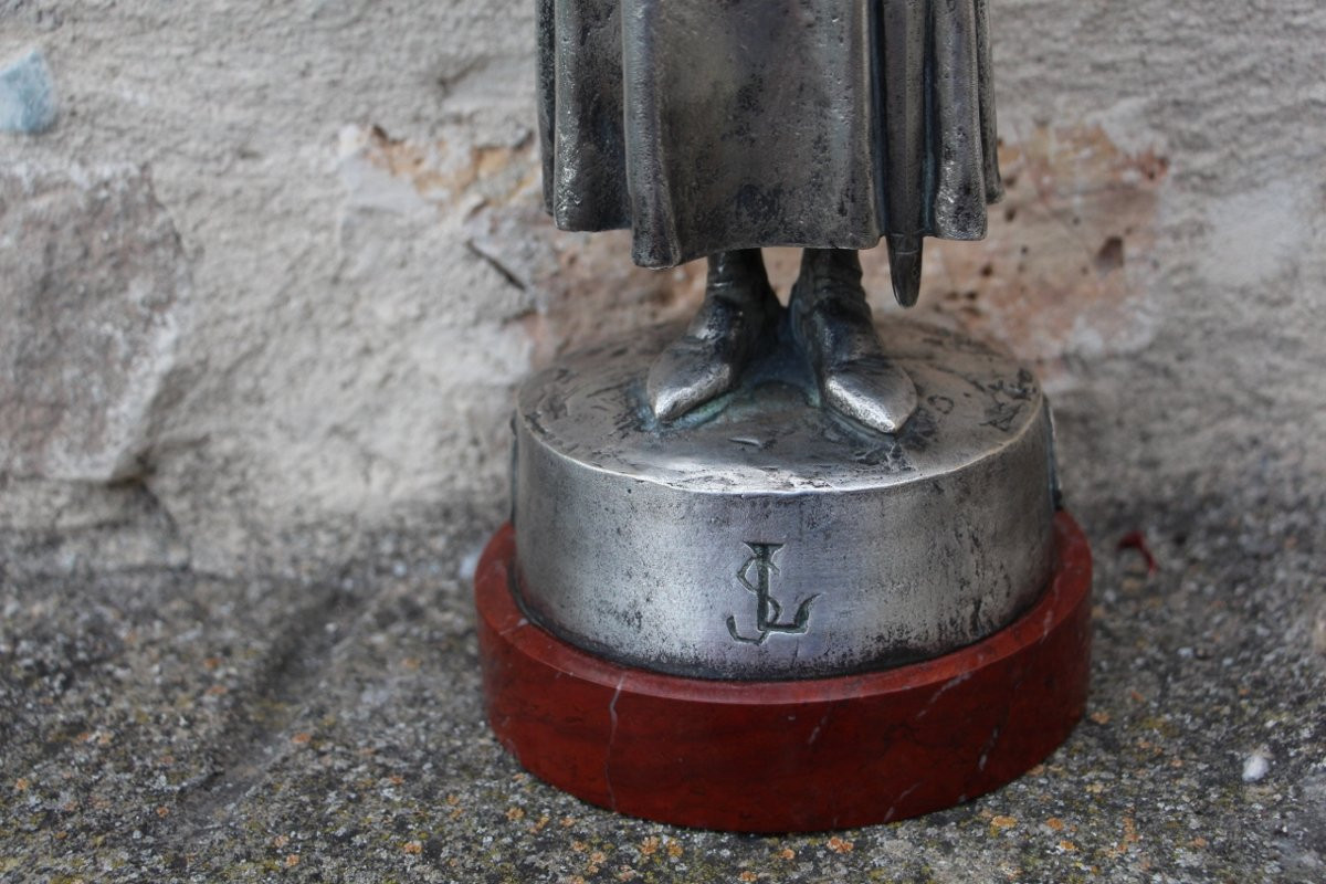 bronze de Saint Louis , signé de Emmanuel Fremiet -photo-2