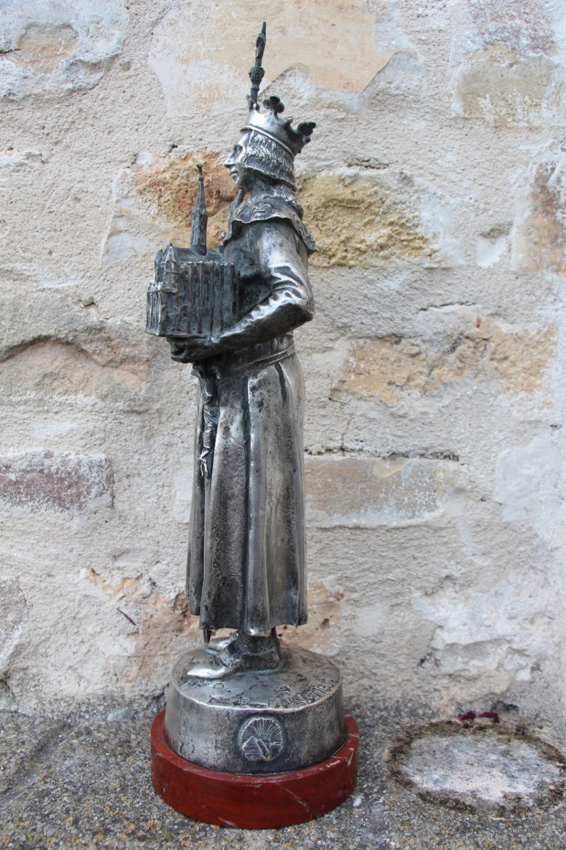 bronze de Saint Louis , signé de Emmanuel Fremiet -photo-2