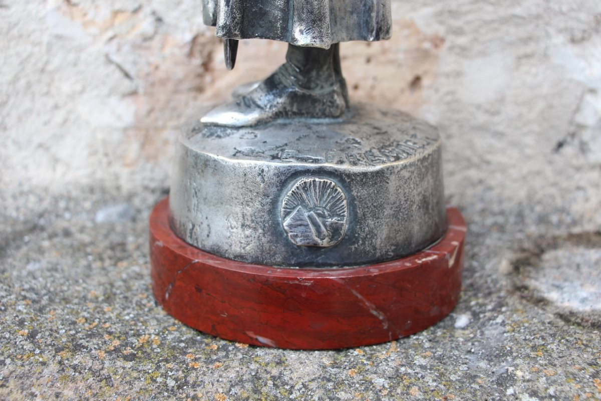 bronze de Saint Louis , signé de Emmanuel Fremiet -photo-3