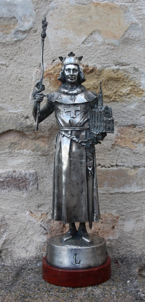 bronze de Saint Louis , signé de Emmanuel Fremiet 