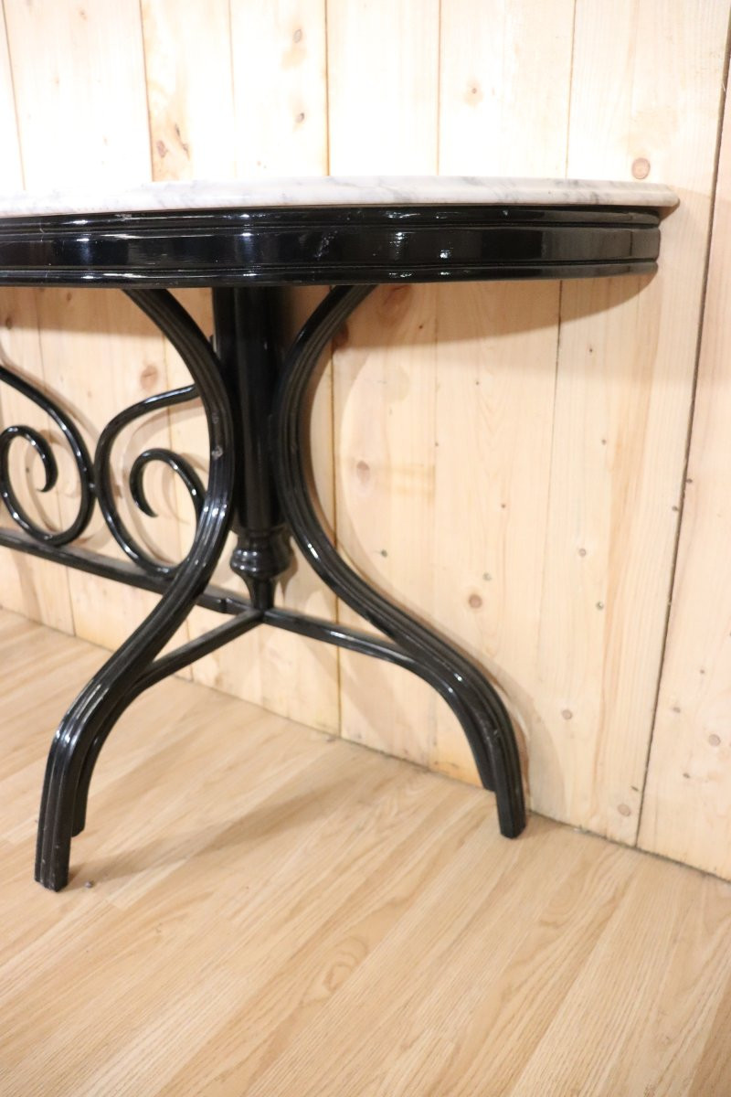 Thonet Style Curved Wooden Console-photo-4