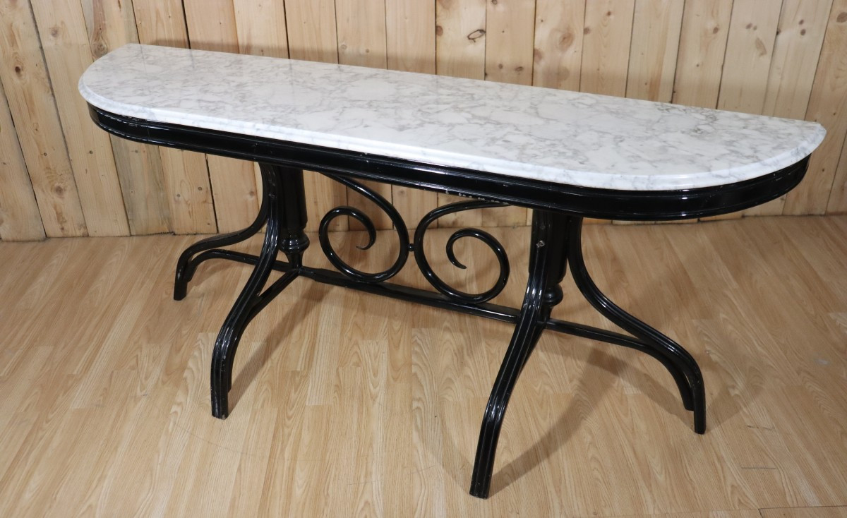 Thonet Style Curved Wooden Console