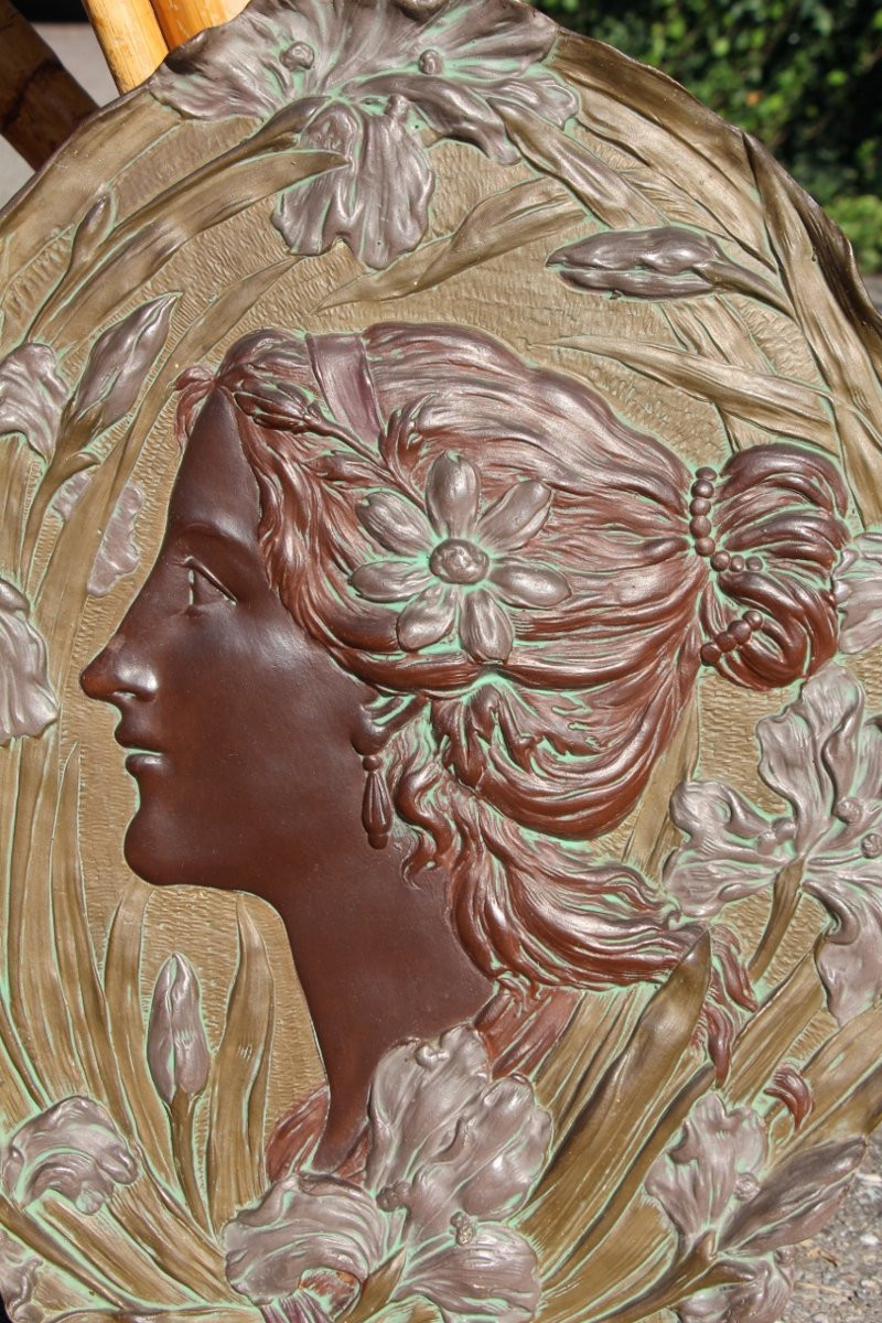 Art Nouveau Terracotta Bas Relief By Ernst Wahliss Wien Austria -photo-2
