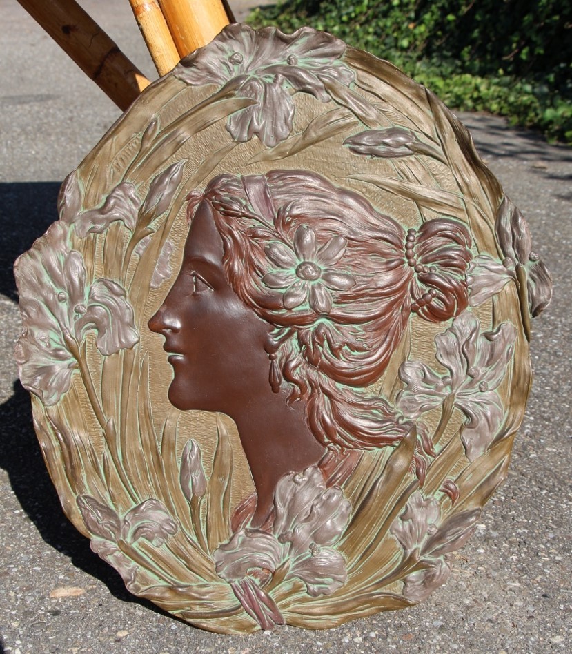 Art Nouveau Terracotta Bas Relief By Ernst Wahliss Wien Austria 