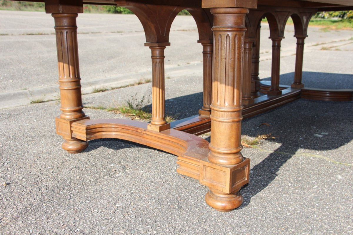 grande table a allonges en noyer XIXeme -photo-4