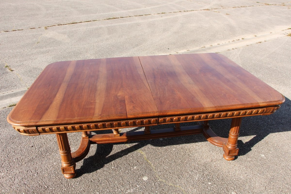 grande table a allonges en noyer XIXeme -photo-3