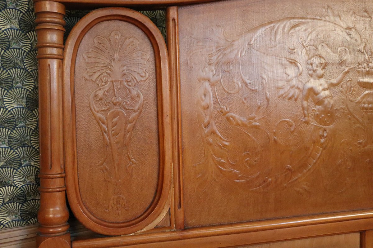 Double Bed And Bedside Table By Jacob & Josef Kohn Art Nouveau-photo-1