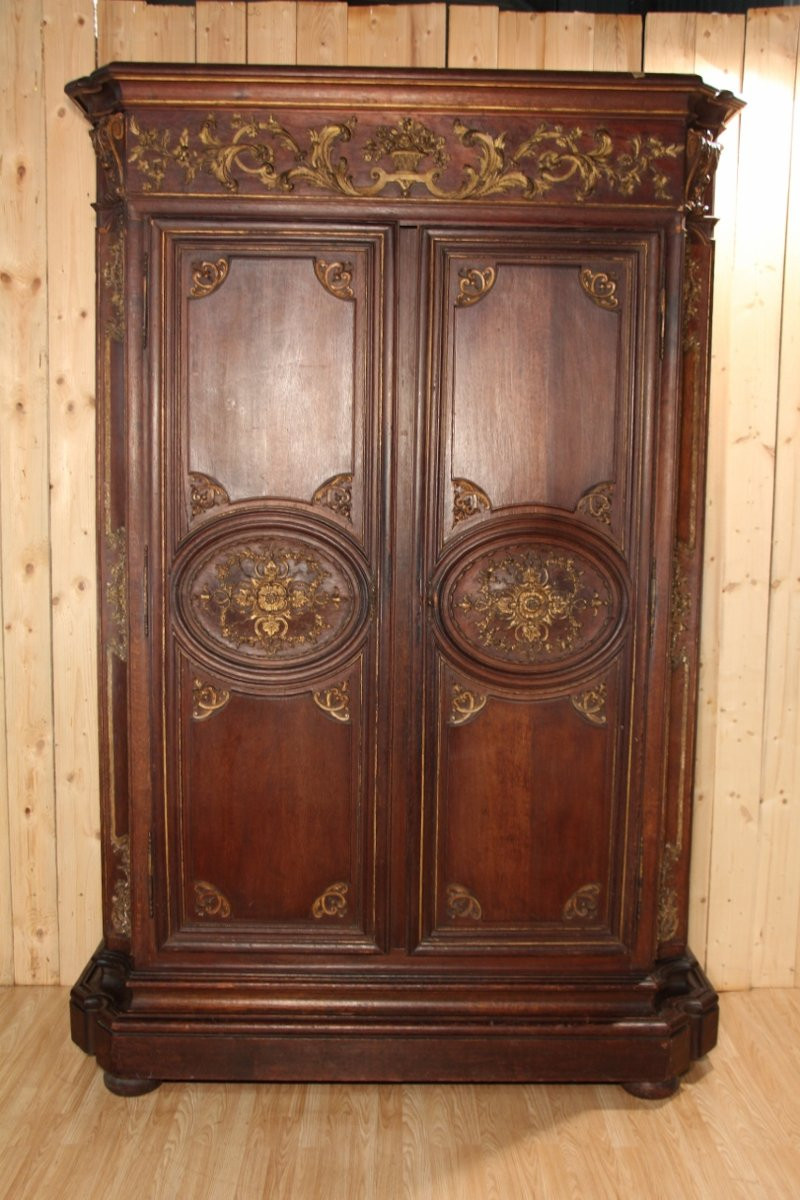 Large 18th Century Regency Wardrobe, Parisian Work -photo-2