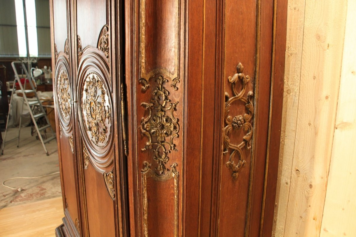 Large 18th Century Regency Wardrobe, Parisian Work -photo-4