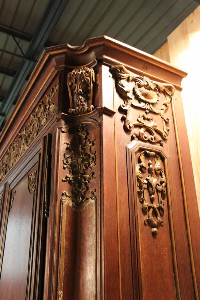 Large 18th Century Regency Wardrobe, Parisian Work -photo-5