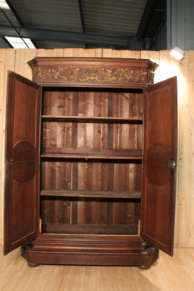 Large 18th Century Regency Wardrobe, Parisian Work -photo-6