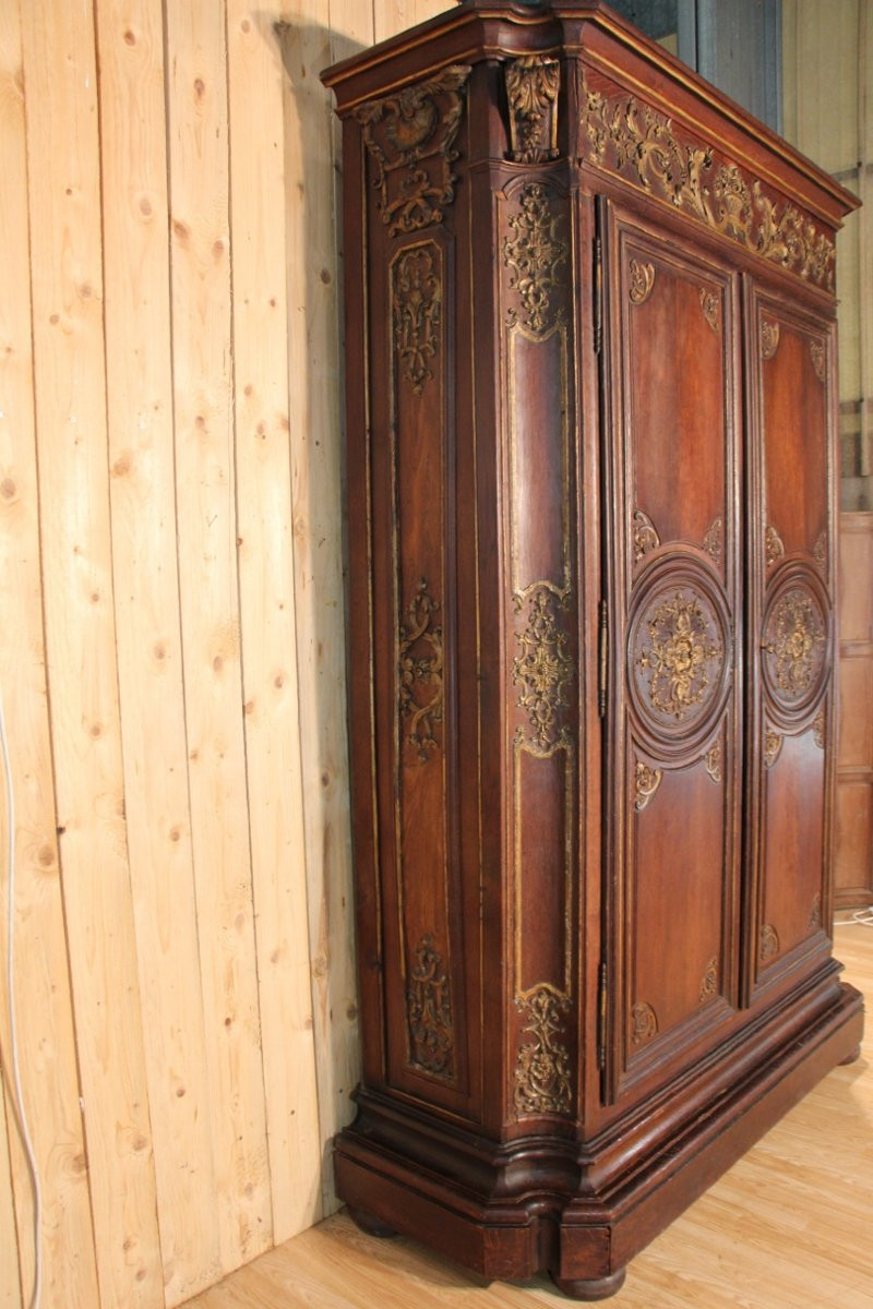 Large 18th Century Regency Wardrobe, Parisian Work -photo-7