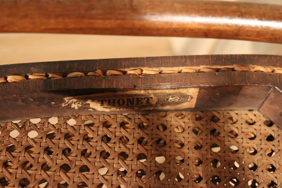 Set Of Eight Thonet Bistro Chairs No. 56-photo-6