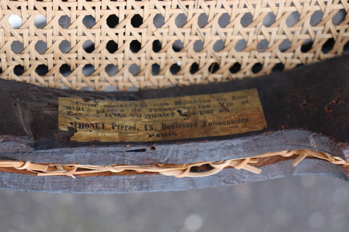 série de huit chaises Thonet modèle n°4 dites "café Daum" 1880-photo-7