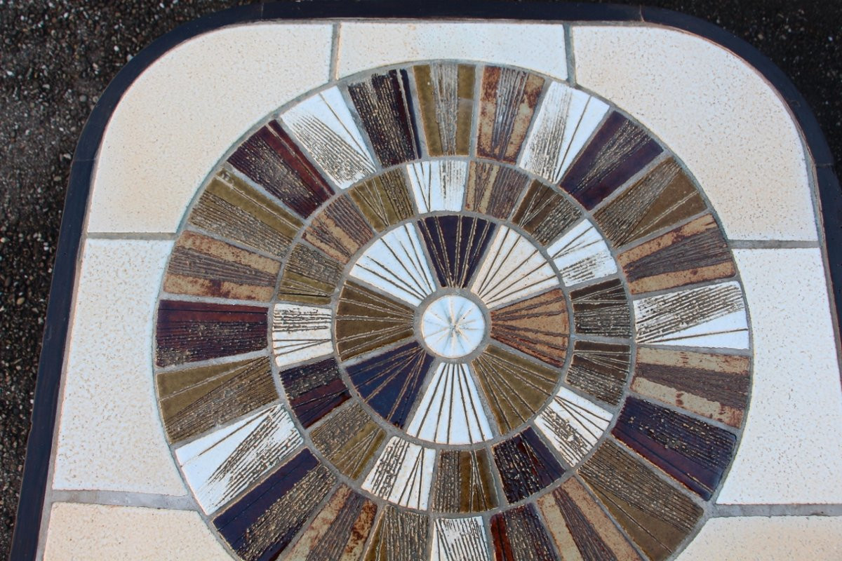 Roger Capron Coffee Table, Flower Model-photo-3