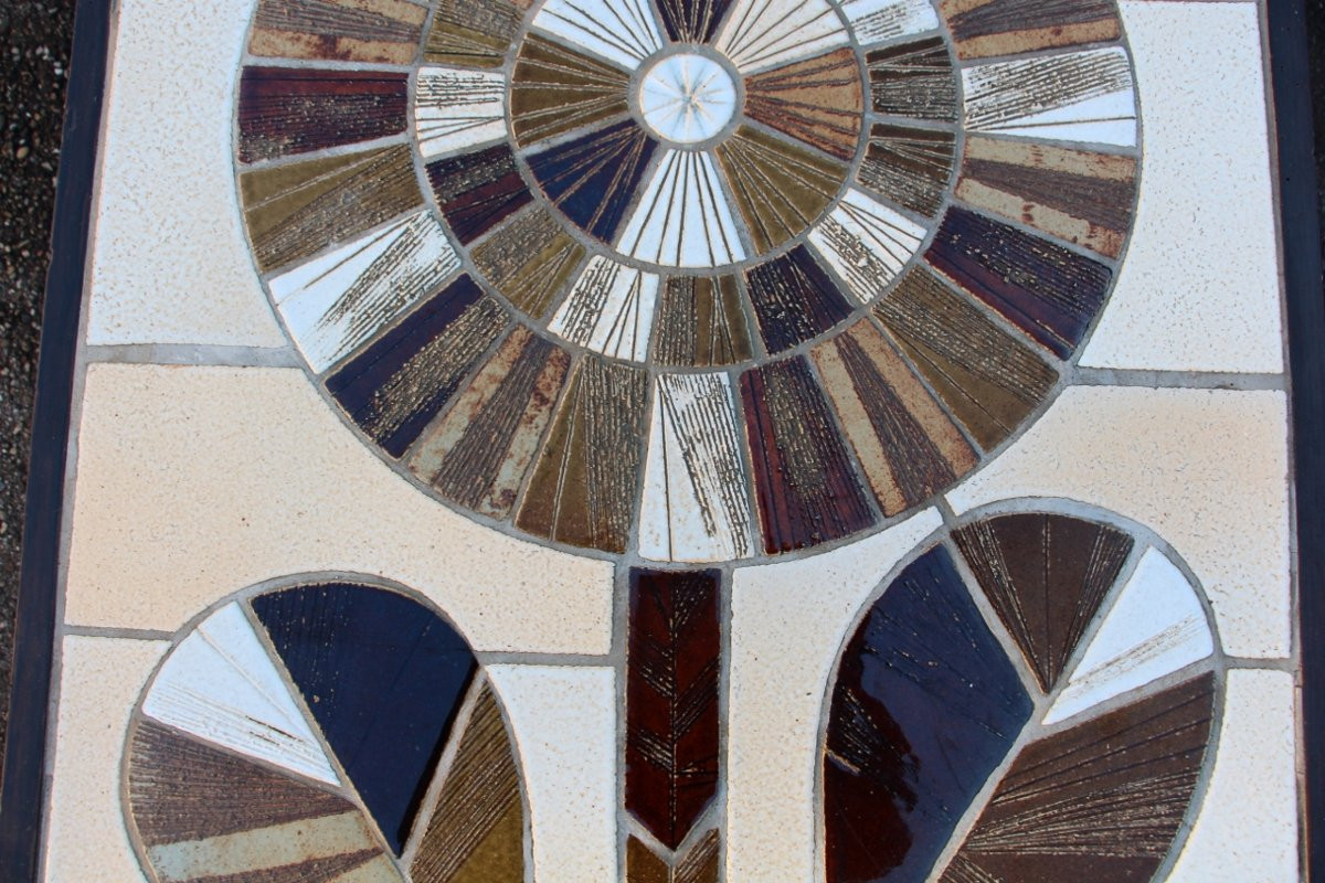 Roger Capron Coffee Table, Flower Model-photo-4