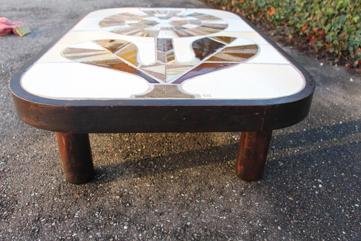Roger Capron Coffee Table, Flower Model-photo-4
