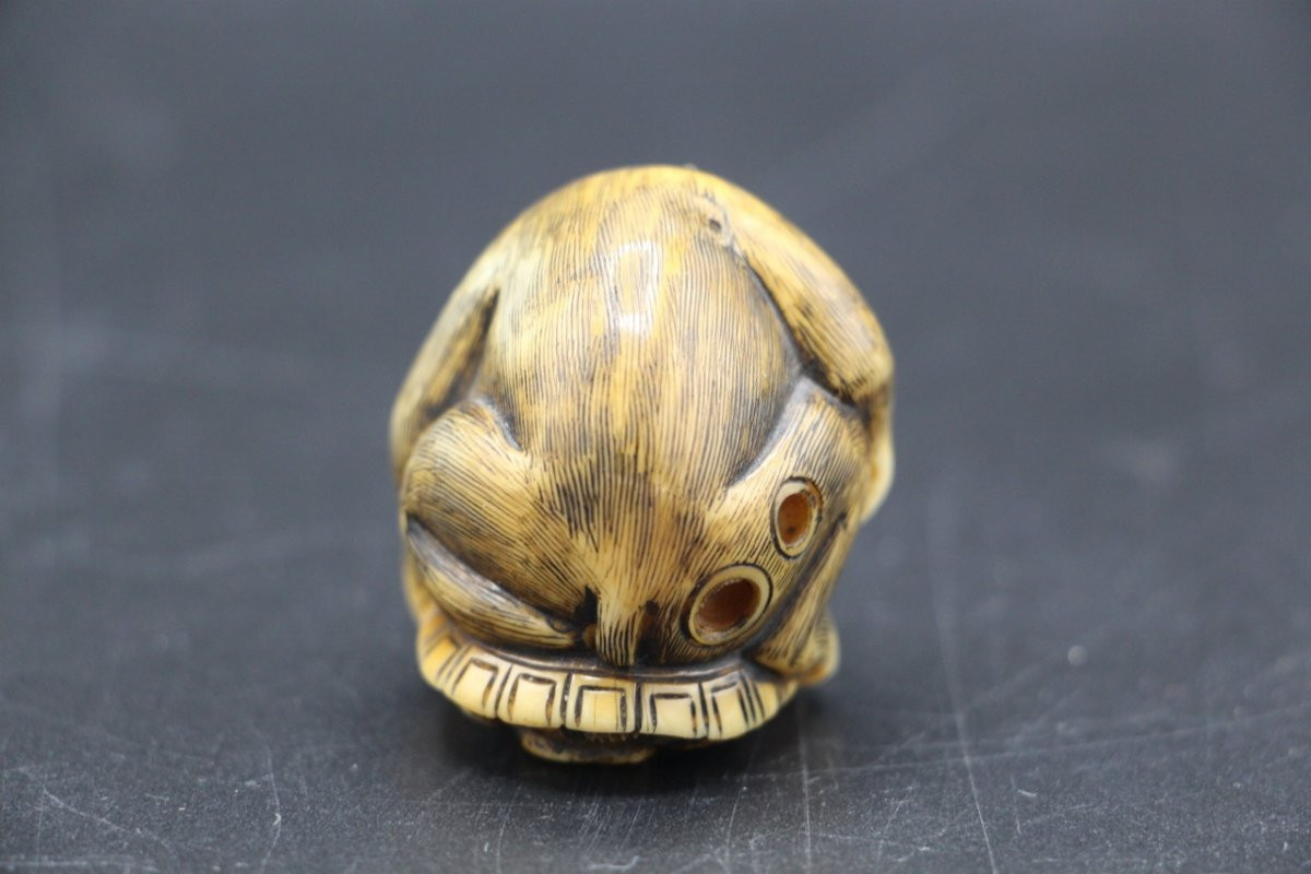 Netsuke en ivoire sculpté, Japon, signé Masa, école d’Osaka ou de Tōkyō, époque Meiji (1868–191-photo-3